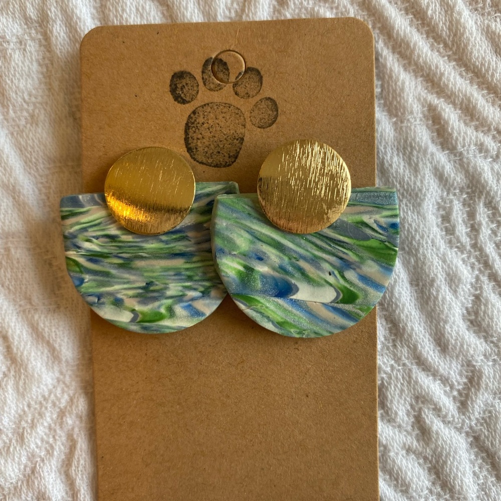 Turquoise Clay Earrings
